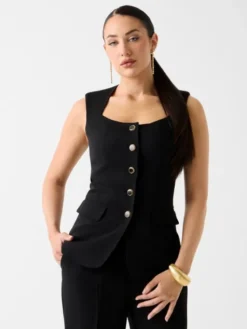 Marciano Guess Kamizelka 181350 Czarny Classic Fit
