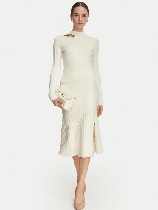 Marciano Guess Spódnica midi G6YD09 Z1061 Kremowy Regular Fit
