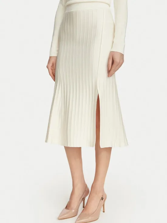 Marciano Guess Spódnica midi G6YD09 Z1061 Kremowy Regular Fit