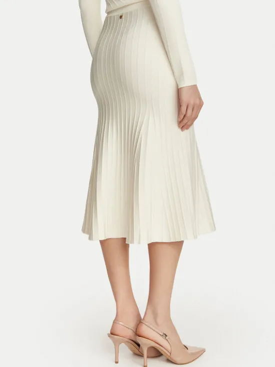 Marciano Guess Spódnica midi G6YD09 Z1061 Kremowy Regular Fit