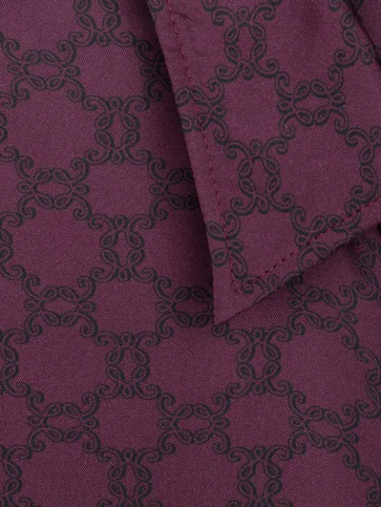 MARI PRETI Bluzka MONOGRAM M Bordowy Regular Fit