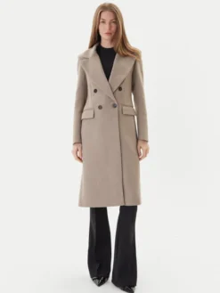 Maryley Płaszcz przejściowy 25IB807/01SS Beżowy Regular Fit