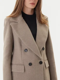Maryley Płaszcz przejściowy 25IB807/01SS Beżowy Regular Fit