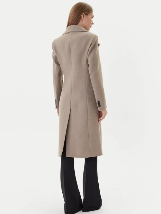Maryley Płaszcz przejściowy 25IB807/01SS Beżowy Regular Fit