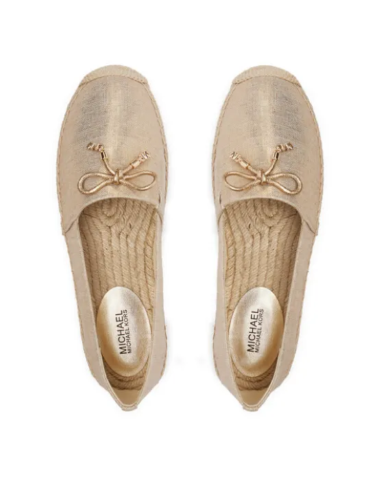 MICHAEL Michael Kors Espadryle Nori 40R4NRFP1D Złoty