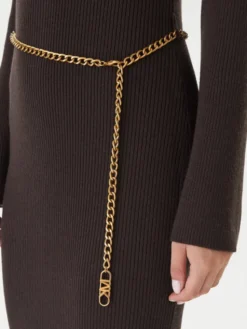 MICHAEL Michael Kors Sukienka dzianinowa MF5835G4VR Brązowy Slim Fit
