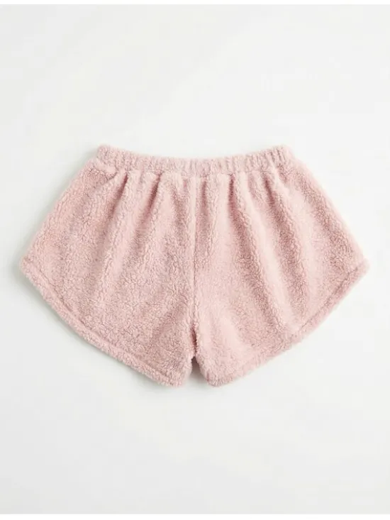 MissDenim Komplet top i spodenki Teddy Bear Różowy Basic Fit