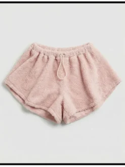 MissDenim Komplet top i spodenki Teddy Bear Różowy Basic Fit