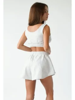 MissDenim Komplet top i spodenki Flippy Set Szary Basic Fit