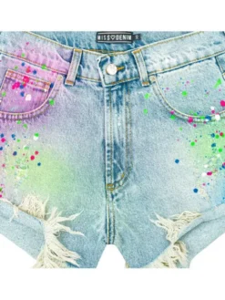 MissDenim Szorty jeansowe Boyfriend Kolorowy Boyfriend Fit