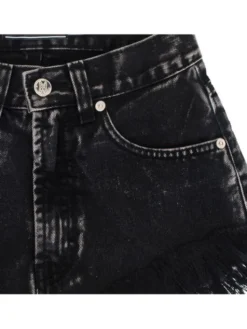 MissDenim Szorty jeansowe High Waist Szary Regular Fit