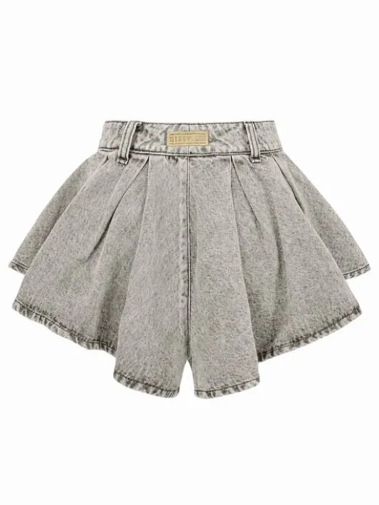 MissDenim Szorty jeansowe Skorts Szary jasny Regular Fit