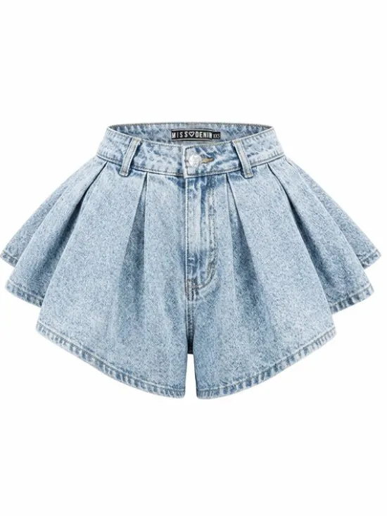 MissDenim Szorty jeansowe Skorts Niebieski Regular Fit