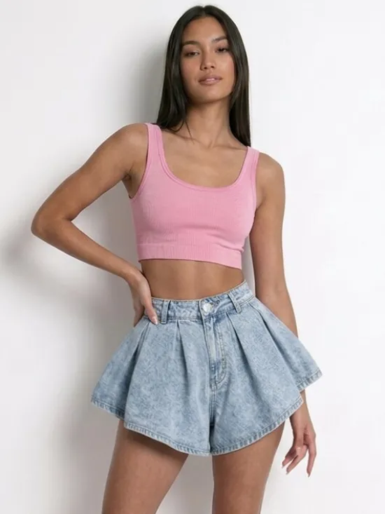 MissDenim Szorty jeansowe Skorts Niebieski Regular Fit