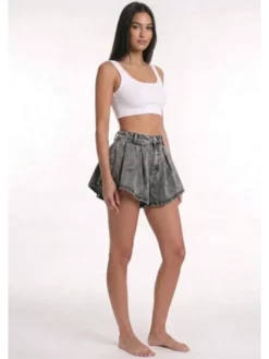 MissDenim Szorty jeansowe Skorts Szary Regular Fit