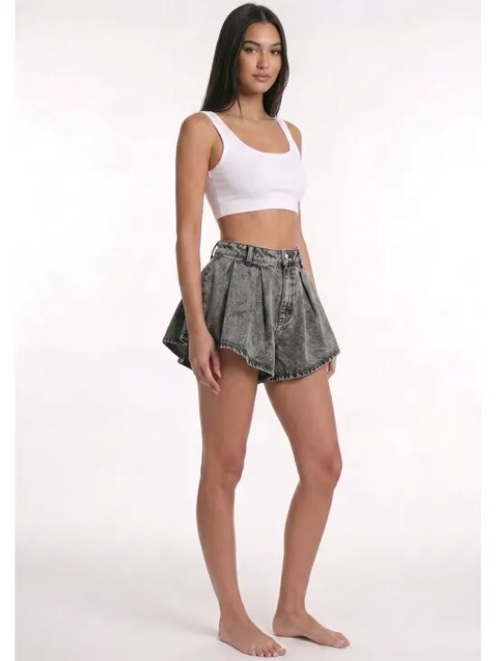 MissDenim Szorty jeansowe Skorts Szary Regular Fit