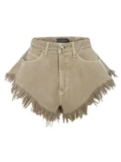 MissDenim Szorty jeansowe Skorts Beżowy Regular Fit