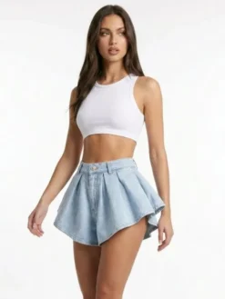 MissDenim Szorty jeansowe Skorts Niebieski Regular Fit