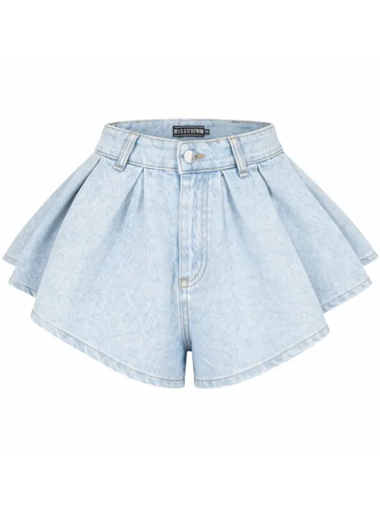 MissDenim Szorty jeansowe Skorts Niebieski Regular Fit