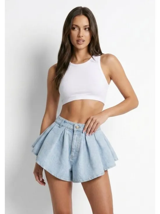 MissDenim Szorty jeansowe Skorts Niebieski Regular Fit