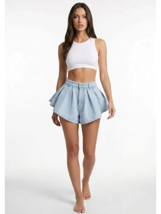 MissDenim Szorty jeansowe Skorts Niebieski Regular Fit
