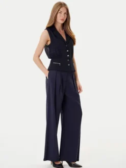 Morgan Bluzka 252-COZIP Granatowy Slim Fit