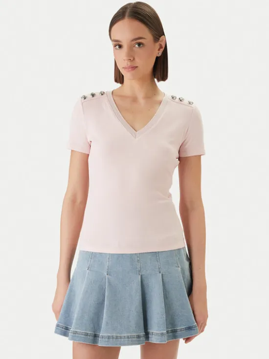 Morgan Bluzka 251-DOMANI Różowy Slim Fit