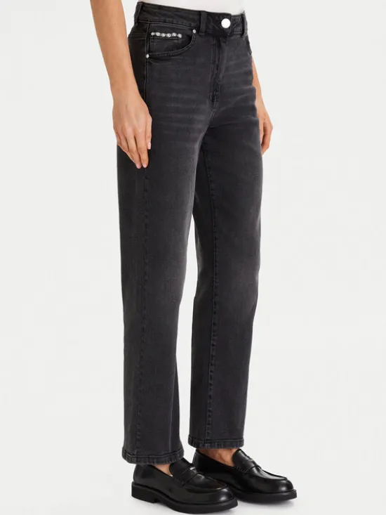 Morgan Jeansy 252-PNICE Czarny Wide Leg