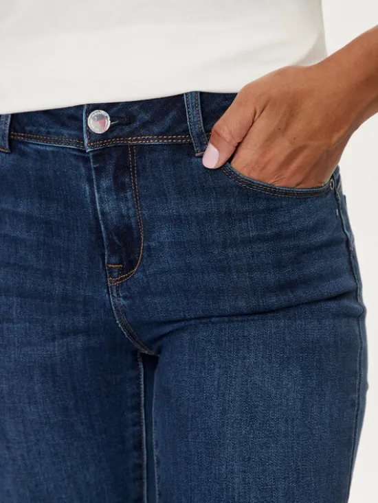 Morgan Jeansy 201-POM.P Granatowy Slim Fit