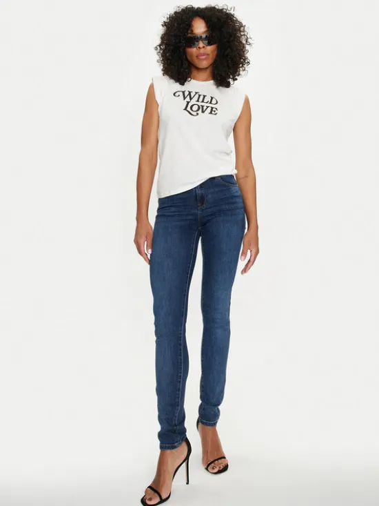 Morgan Jeansy 201-POM.P Granatowy Slim Fit