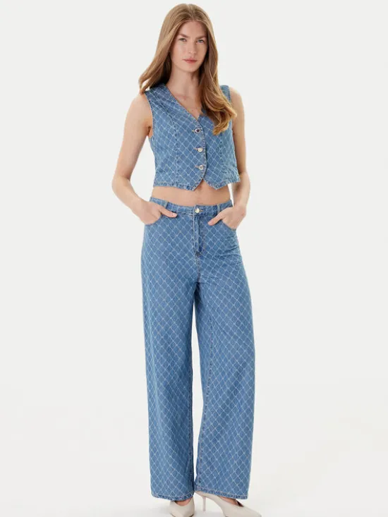 Morgan Kamizelka 252-COSHEL Niebieski Slim Fit