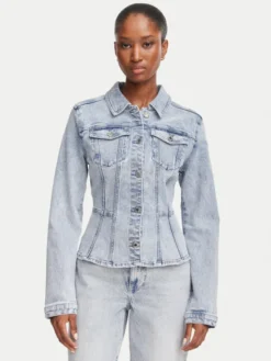 Morgan Kurtka jeansowa 262-VILIKA Niebieski jasny Slim Fit