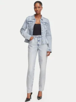 Morgan Kurtka jeansowa 262-VILIKA Niebieski jasny Slim Fit