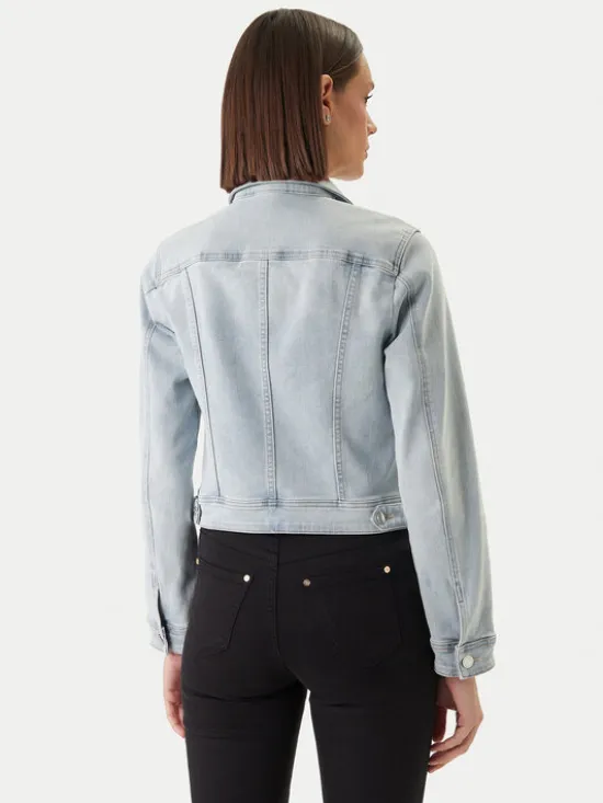 Morgan Kurtka jeansowa 231-VPOMI Niebieski Regular Fit