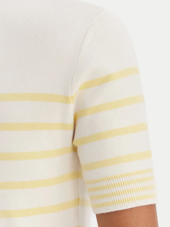 Morgan Sweter 251-MTERI Żółty Slim Fit