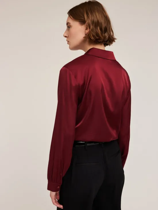 Motivi Koszula 5192Q000736N036 Bordowy Regular Fit