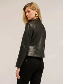Motivi Kurtka z imitacji skóry R315Q101080N033 Czarny Baggy Fit