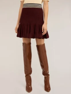 Motivi Spódnica mini 1665W000685N022 Brązowy Flare Fit