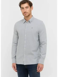 Mustang Koszula Style Edinburg Zielony Slim Fit