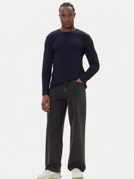 Mustang Longsleeve Arlington 1016875 Granatowy Slim Fit