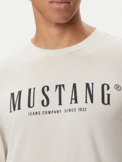 Mustang Longsleeve Asheville 1016873 Kremowy Regular Fit