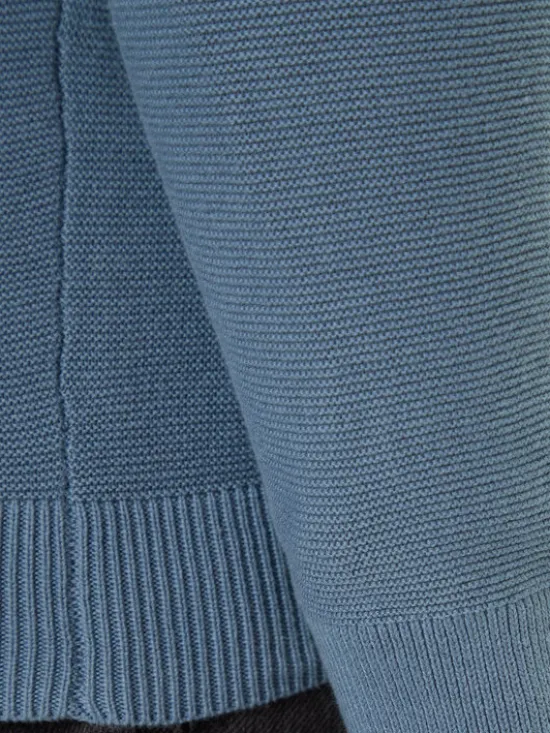 Mustang Sweter Elliot 1016844 Niebieski Regular Fit