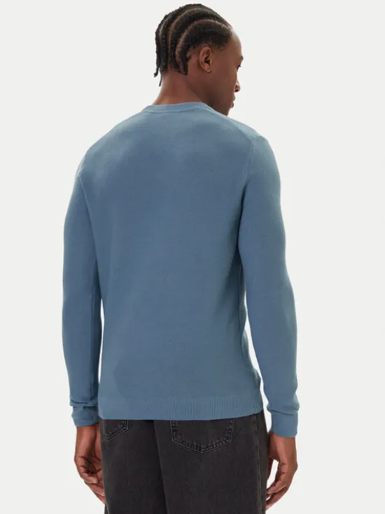 Mustang Sweter Elliot 1016844 Niebieski Regular Fit