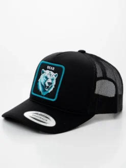 MyStars Czapka z daszkiem z Niedzwiedziem Miś Polar Bear Czarny