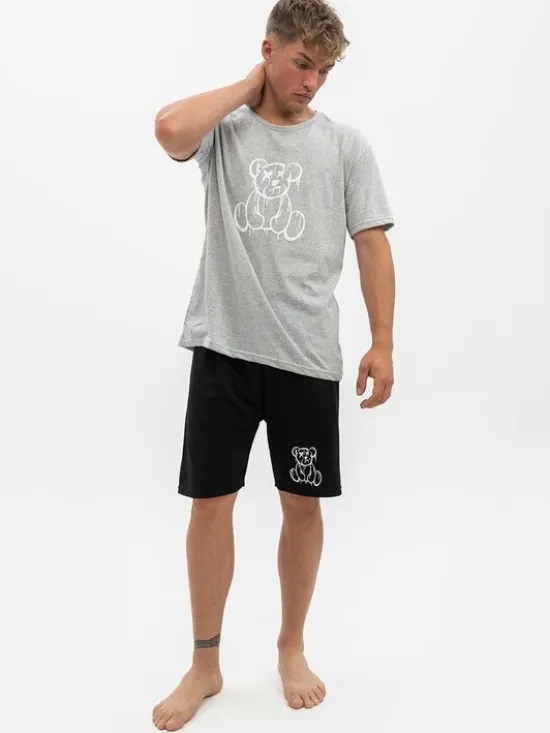 MyStars Piżama Piżama Męska Bawełniana Szara MyStars Teddy Pjs XL Szary Regular Fit