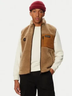 Napapijri Bezrękawnik Yupik V 2 NP0A8B8R Beżowy ciemny Regular Fit