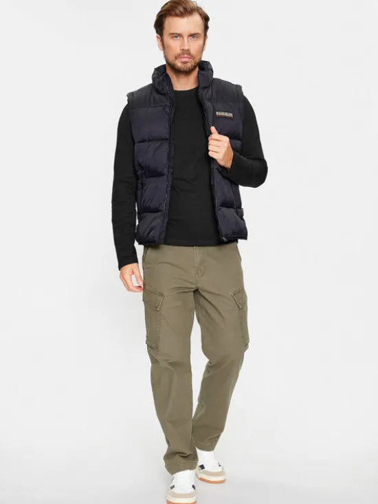 Napapijri Longsleeve Salis NP0A4HN7 Czarny Regular Fit
