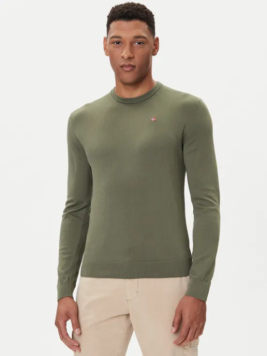 Napapijri Sweter Droz NP0A4I2G Zielony Regular Fit