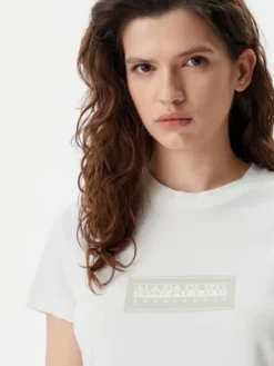 Napapijri T-Shirt NP0A4IP1 Biały Regular Fit