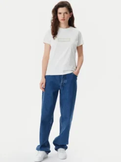 Napapijri T-Shirt NP0A4IP1 Biały Regular Fit